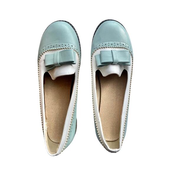 Karapenn Loafers Platforms Mint Green - Picture 3 of 6